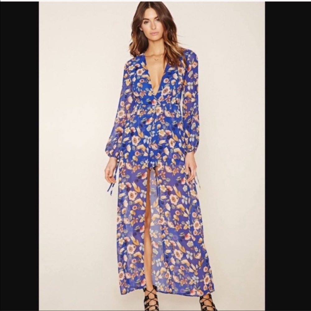 Blue Floral Jumpsuit